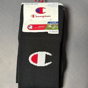 Champion Black Over-the-Calf Soccer Socks